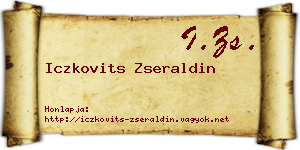 Iczkovits Zseraldin névjegykártya